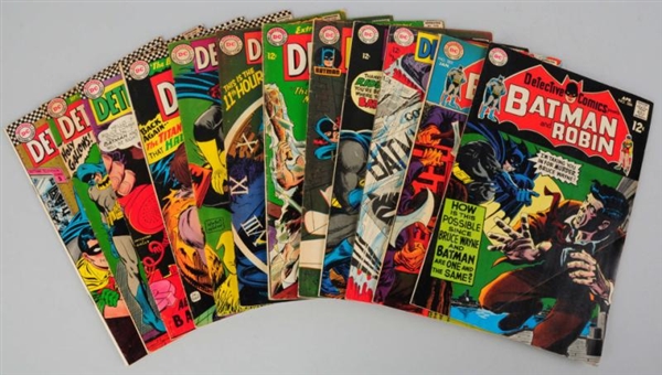 LOT OF 12: 1960S DETECTIVE COMIC BOOKS.           