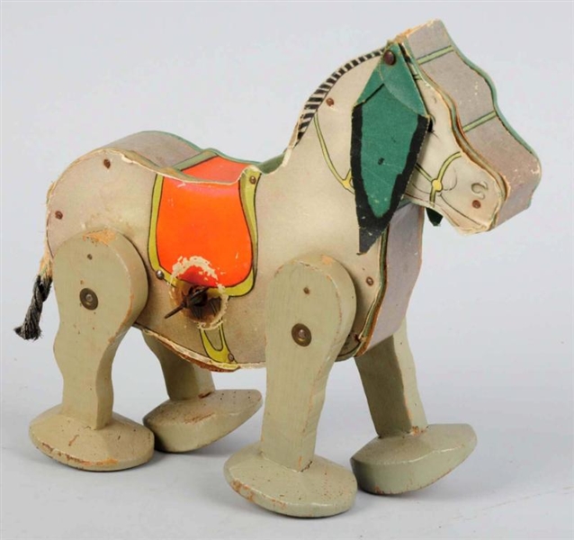 PAPER ON WOOD FISHER-PRICE DONKEY WIND-UP TOY.    