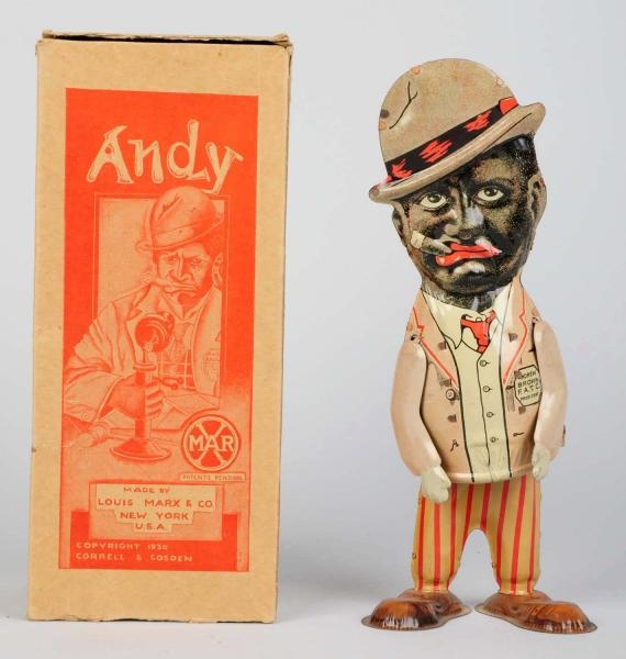 TIN LITHO MARX AMOS N ANDY WALKER WIND-UP TOY.   