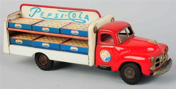 TIN LITHO PEPSI-COLA TRUCK FRICTION TOY.          