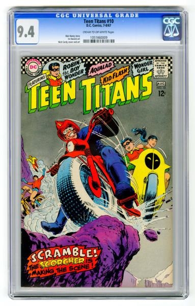 TEEN TITANS #10 CGC 9.4 D.C. COMICS 7-8/67.       