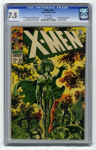 X-MEN #50 CGC 7.5 MARVEL COMICS 11/68.            