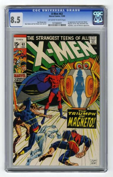 X-MEN #63 CGC 8.5 MARVEL COMICS 12/69.            