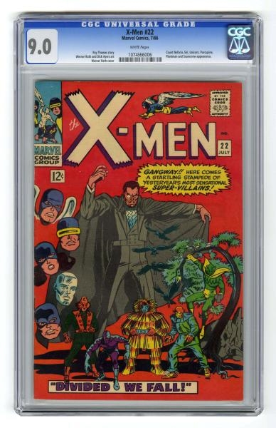 X-MEN #22 CGC 9.0 MARVEL COMICS 7/66.             