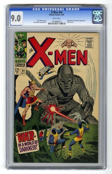 X-MEN #34 CGC 9.0 MARVEL COMICS 7/67.             