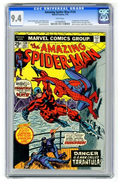 AMAZING SPIDER-MAN #134 CGC 9.4 MARVEL COMICS.    