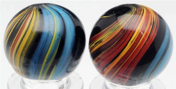 LOT OF 2: INDIAN SWIRL MARBLES.                   