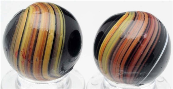 LOT OF 2: INDIAN SWIRL MARBLES.                   