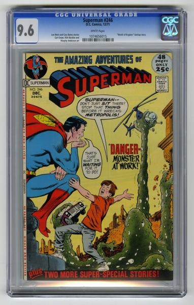 SUPERMAN #246 CGC 9.6 D.C. COMICS 12/71.          