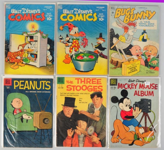 LOT OF 6: ASSORTED DELL FOUR COLOR COMICS.        