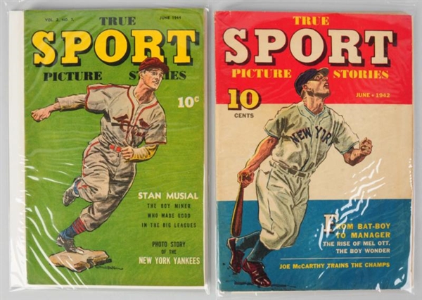 LOT OF 2: SPORT PICTURE STORIES COMIC BOOKS.      
