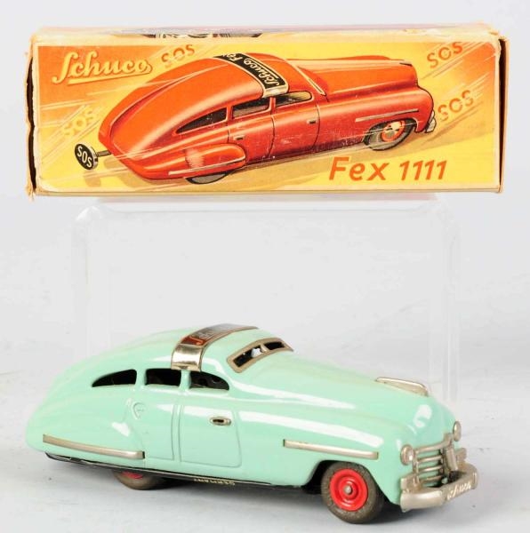 TIN LITHO SCHUCO FEX1111 AUTO WIND-UP TOY.        
