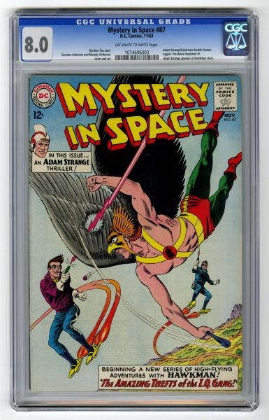 MYSTERY IN SPACE #87 CGC 8.0 D.C. COMICS 11/63.   