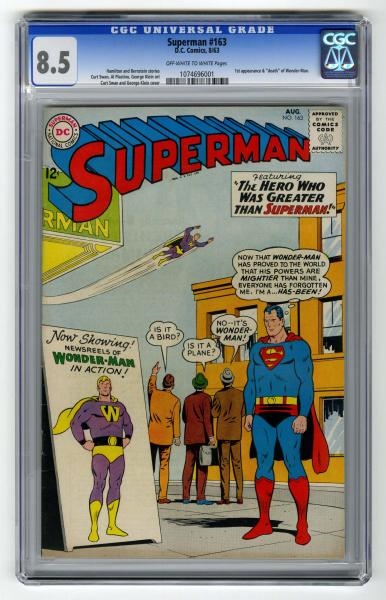 SUPERMAN #163 CGC 8.5 D.C. COMICS 8/63.           