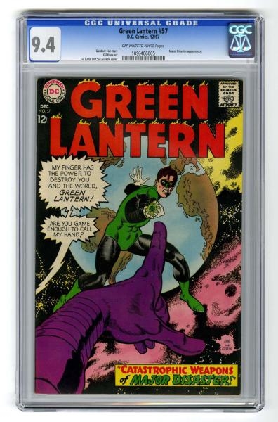 GREEN LANTERN #57 CGC 9.4 D.C. COMICS 12/67.      