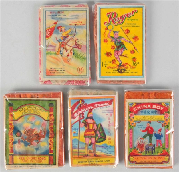 LOT OF 5: FIRECRACKER PACKS.                      