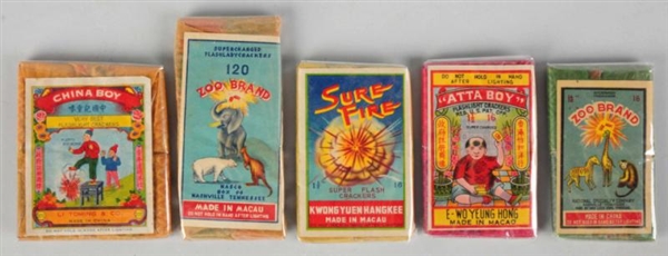 LOT OF 5: FIRECRACKER PACKS.                      