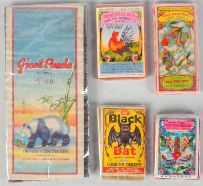 LOT OF 5: FIRECRACKER PACKS.                      