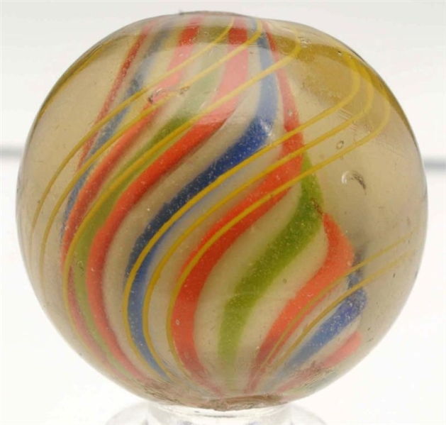 TINTED GLASS SOLID CORE SWIRL MARBLE.             