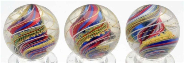 LOT OF SAME CANE JELLY COMPLEX CORE SWIRL MARBLES 