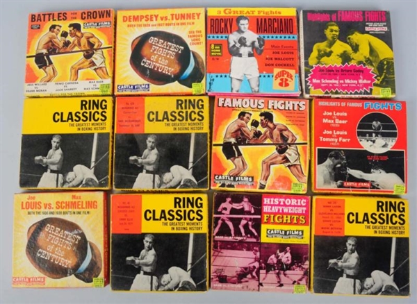 LOT OF 12: VINTAGE CLASSIC FIGHT FILMS.           