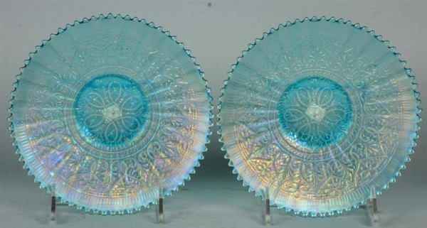 LOT OF 2: NORTHWOOD CARNIVAL GLASS PLATES.        