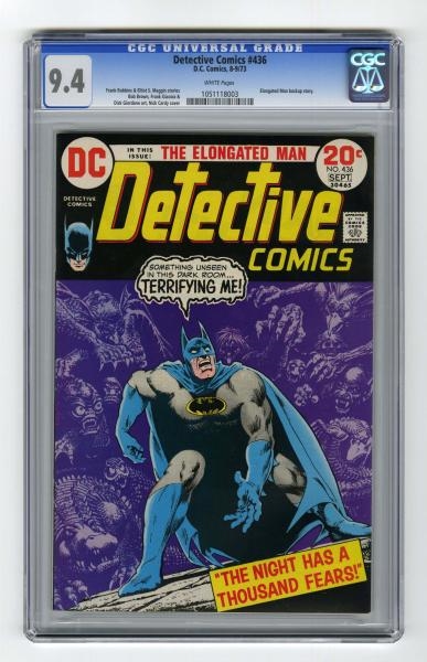 DETECTIVE COMICS #436 CGC 9.4 D.C. COMICS 8-9/73. 