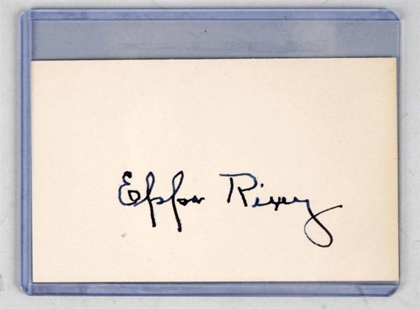 VINTAGE EPPA RIXEY SIGNATURE ON CARD.             