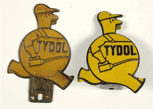 LOT OF 2: TYDOL LICENSE PLATE TOPPERS.            
