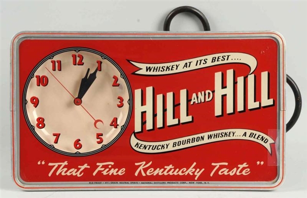 HILL & HILL WHISKEY LIGHT-UP SIGN.                