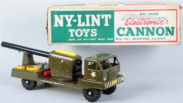 PRESSED STEEL NY-LINT NO. 2400 CANNON TRUCK TOY.  