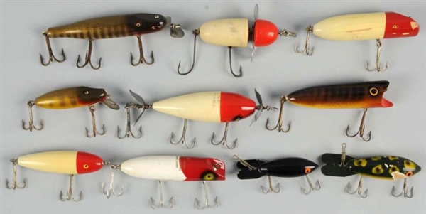 LOT OF 10: FISHING LURES.                         