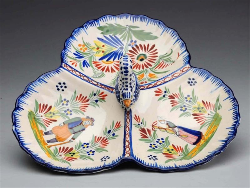 CIRCA 1935 FRENCH QUIMPER POTTERY SERVING PLATE.  