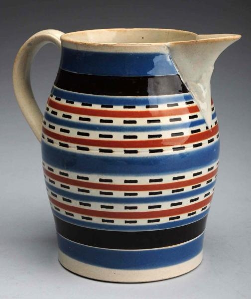 EARLY 19TH CENTURY MOCHAWARE PITCHER.             