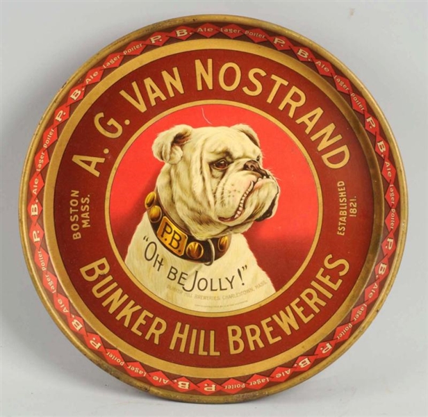 BUNKER HILL BREWERIES ADVERTISING SERVING TRAY.   