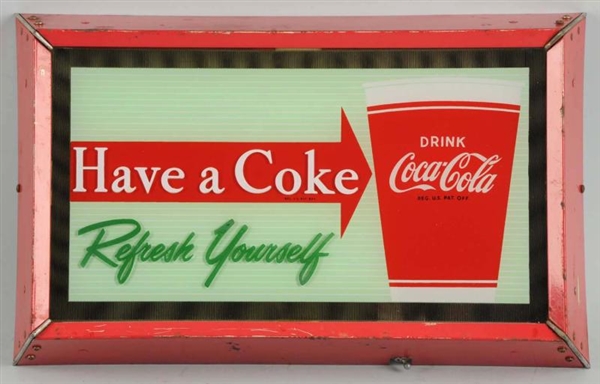 1950S COCA-COLA LIGHTED SIGN.                     
