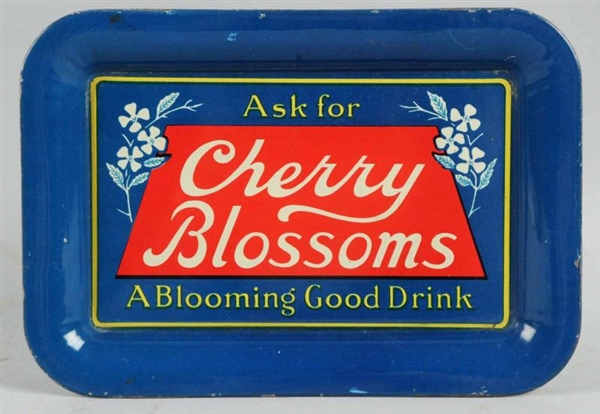 1920S CHERRY BLOSSOMS TIN TIP TRAY.               