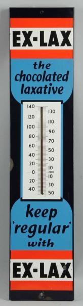 1930S-40S EX-LAX PORCELAIN THERMOMETER.           