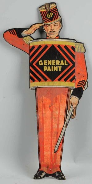 1940S-50S WOODEN GENERAL PAINT SIGN.              