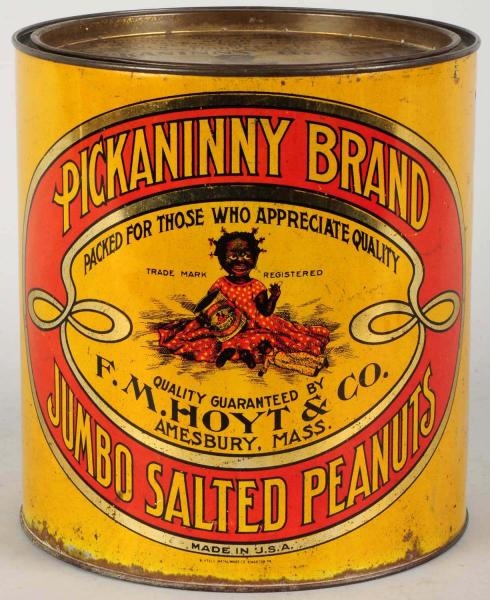 EARLY PICKANINNY BRAND SALTED PEANUTS TIN.        