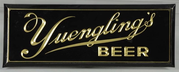 YUENGLINGS CELLULOID OVER TIN & CARDBOARD SIGN.  