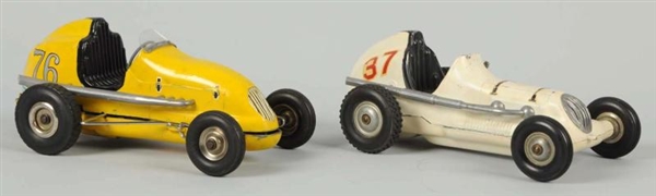 LOT OF 2: CAST METAL GAS-POWERED RACE CAR TOYS.   