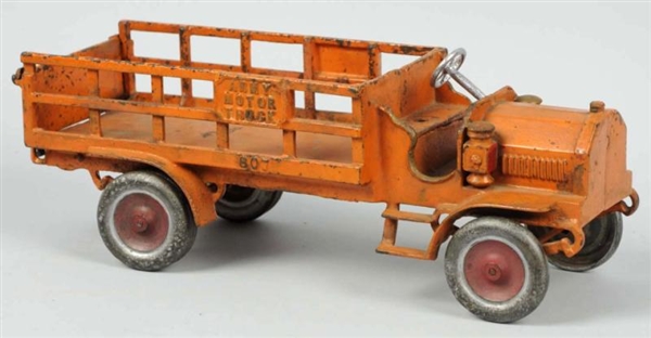 CAST IRON DENT ARMY MOTOR TRUCK TOY.              