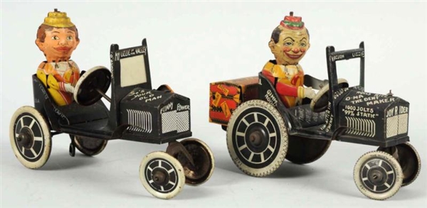 LOT OF 2: TIN LITHO MARX WHOOPEE CAR TOYS.        