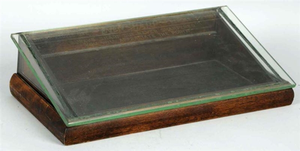WOODEN & GLASS EVER SHARP PENCIL DISPLAY CASE.    