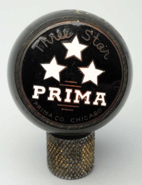 PRIMA THREE STAR BEER TAP KNOB.                   