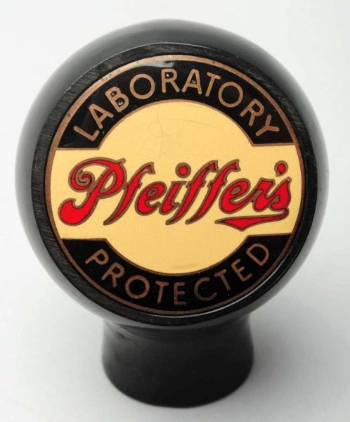 PFEIFFERS LABORATORY PROTECTED BEER TAP KNOB.    