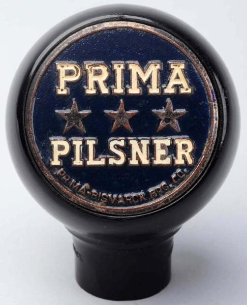 PRIMA PILSNER THREE STAR BEER TAP KNOB.           