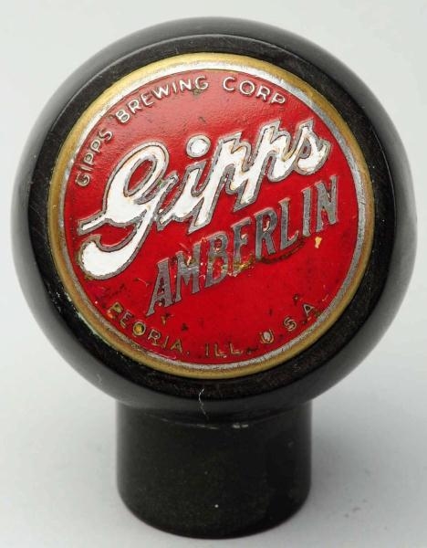 GIPPS AMBERLIN BEER TAP KNOB.                     