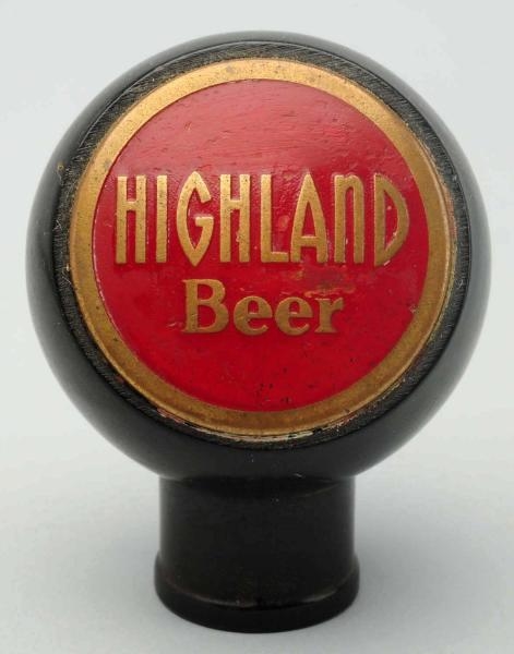 HIGHLAND BEER TAP KNOB.                           